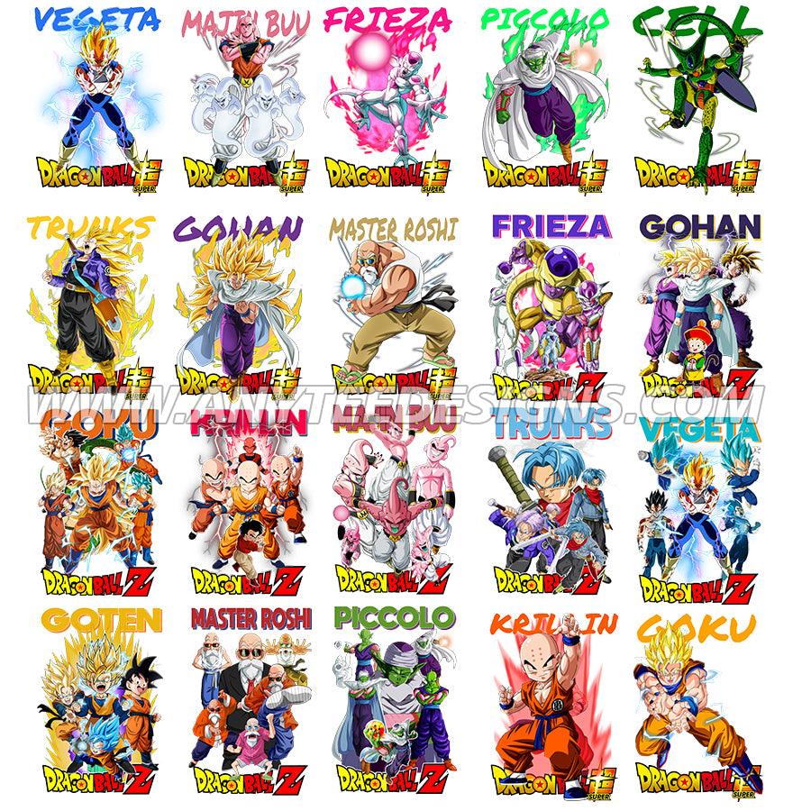 Dragon Ball Z All-over Chibi Character Print Design Faux Leather