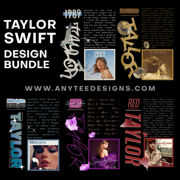 Taylor Swift Album Covers Bootleg T-Shirt Design File Bundle 1
