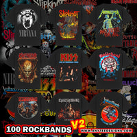 100 Rockbands T- Shirt Design (SEMITONE) Download Files Bundle 2 - anyteedesigns