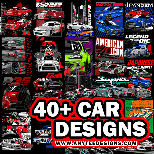 Automotive Car Best Selling T-Shirt Designs Bundle 2 Download File