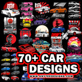 Automotive Car Best Selling T-Shirt Designs Bundle 5 Download File