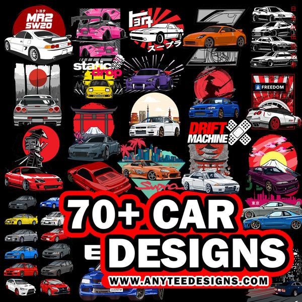 Automotive Car Best Selling T-Shirt Designs Bundle 5 Download File