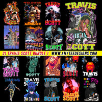 Travis Scott Hiphop Rap Bootleg T Shirt Design File Bundle