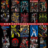 Anime Gundam T-Shirt Designs Bundle File (50 Designs) - anyteedesigns