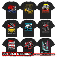 Automotive Car Best Selling T-Shirt Designs Mega Bundle Download File - anyteedesigns