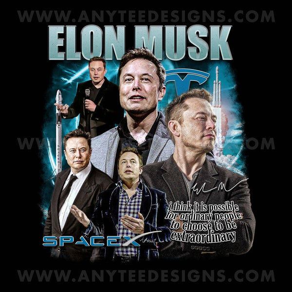 Elon Musk T-Shirt Design Printable File - anyteedesigns