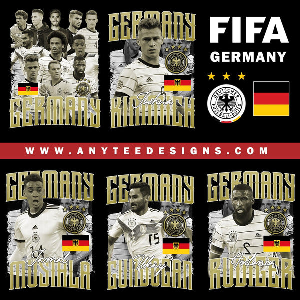 FIFA Germany National Football Team Players Design Bundle Files - anyteedesigns