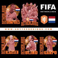 FIFA Netherlands National Football Team Players Design Bundle Files - anyteedesigns