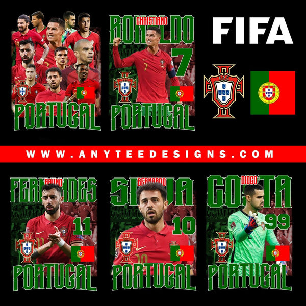 FIFA Portugal National Football Team FPF Players Design Bundle Files - anyteedesigns