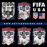 FIFA USA United States National Football Team Players Design Bundle Files - anyteedesigns