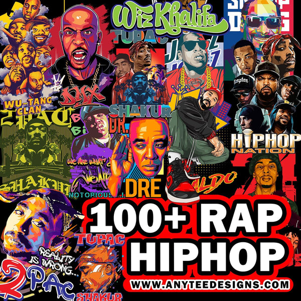 Hiphop Rap Bootleg T Shirt Design Download File Bundle 6 (100 DESIGNS) - anyteedesigns