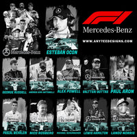 Mercedes Benz Formula 1 Drivers T-Shirt Design Download File Bundle - anyteedesigns
