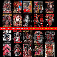 Michael Jordan NBA T Shirt Bootleg Design MEGA BUNDLE File (30 Designs) - anyteedesigns