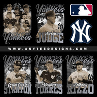 MLB 10 Teams Players Design Bundle Files (110 DESIGNS) - anyteedesigns