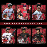 MLB Arizona Diamondbacks Baseball Players Design Bundle Files - anyteedesigns
