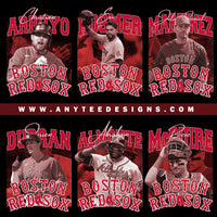 MLB Boston Red Sox Baseball Players Design Bundle Files - anyteedesigns