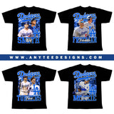 MLB Los Angeles LA Dodgers Baseball Players Design Bundle Files - anyteedesigns