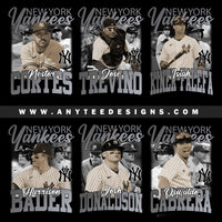 MLB New York Yankees Baseball Players Design Bundle Files - anyteedesigns