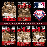 MLB Philadelphia Phillies Baseball Players Design Bundle Files - anyteedesigns