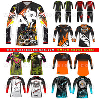 Motor Cross Jersey Sublimation Design Download File Bundle (.cdr) - anyteedesigns