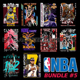NBA Players T-Shirt Design File Bundle #5 - anyteedesigns