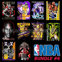 NBA Players T-Shirt Design File Bundle #6 - anyteedesigns