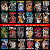 NBA Players T-Shirt Design File Bundle #7 - anyteedesigns