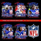 NFL Buffalo Bills Players T-Shirt Design Download File Bundle - anyteedesigns