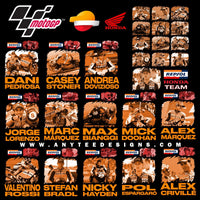 Repsol Honda MotoGP Team Riders T-Shirt Design File Bundle - anyteedesigns