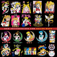 Sailor Moon Anime T-Shirt Designs Bundle  (25 Designs) - anyteedesigns