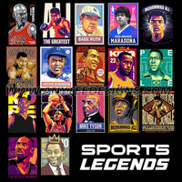 Sports Legends Vector Tshirt Design File Bundle 1 - anyteedesigns